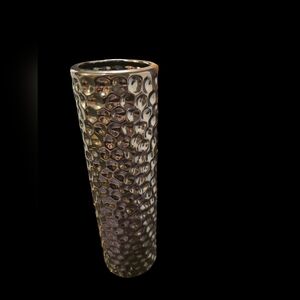 Silver Metal like Textured Vase 15" Tall